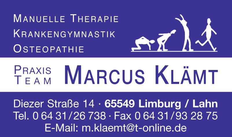 Marcus Klämt Therapie Krankengymnastik Osteopathie Limburg Dietkirchen